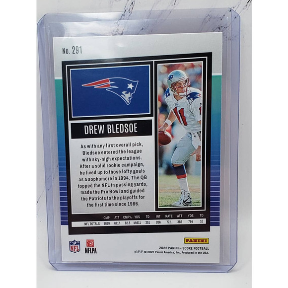 Drew Bledsoe 2022 Score NFL Football Red Parallel #291 New England Patriots - Picture 2 of 4